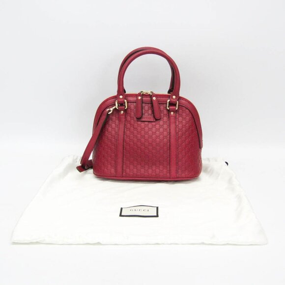 GUCCI Authentic Red Leather Shoulder Bag - Picture 2 of 13